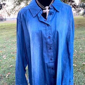 Lane Bryant Denim Shirt Size 20